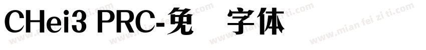 CHei3 PRC字体转换
